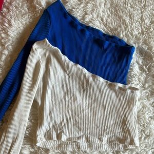2 pack one shoulder tops